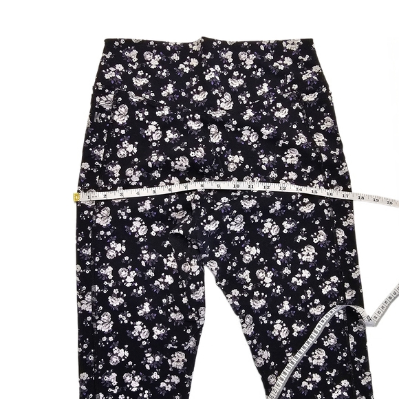 PINK Victoria Secret Leggings Pants 7/8 High Waist Black White Floral Ultimate - Picture 8 of 12